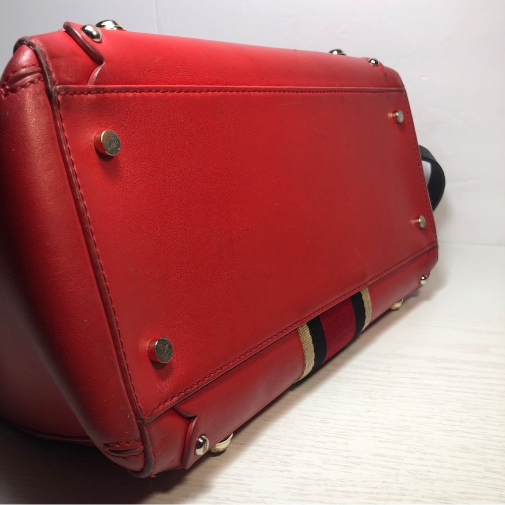 Kate Spade Madison Avenue Stewart Red Carpet Leather Studded Mega Lane Rare Bag - Picture 7 of 15